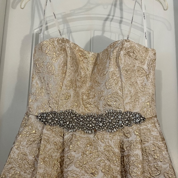 Hi-Low Strapless Formal Gown - Picture 2 of 2